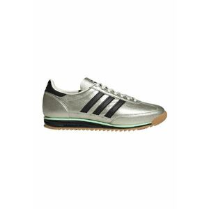 Pantofi sport din piele cu aspect metalizat - Negru/Argintiu imagine
