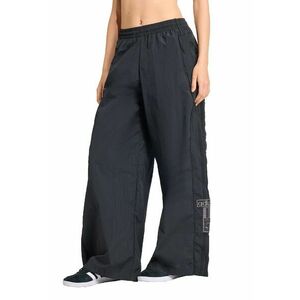Pantaloni de trening cu croiala ampla si capse laterale - Negru imagine