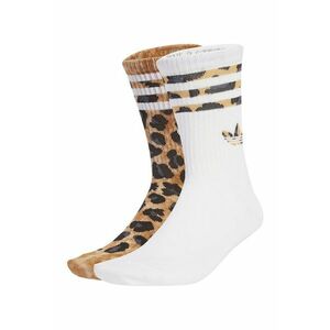 Set de sosete scurte cu model animal print - 2 perechi - Alb/Maro imagine