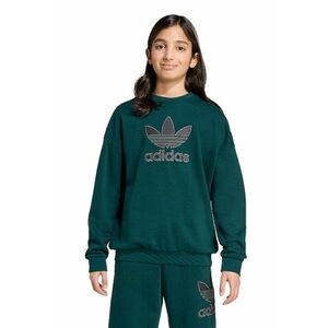 Bluza de trening cu logo Trefoil - Verde inchis/Verde englez imagine