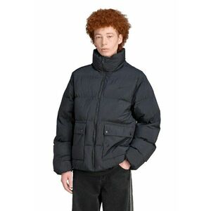 Geaca matlasata cu guler inalt - Negru imagine