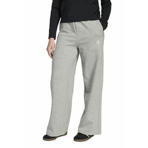 Pantaloni de trening cu croiala ampla si talie inalta - Gri melange imagine