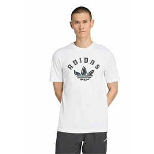 Tricou de bumbac cu imprimeu logo - Alb/Negru stins imagine