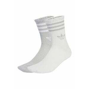 Set de sosete lungi unisex cu insertii stralucitoare - 2 perechi - Gri deschis/Alb murdar imagine