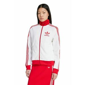 Bluza de trening cu fermoar si detaliu logo Heritage - Rosu/Alb optic imagine