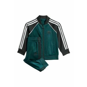 Trening cu imprimeu logo si talie elastica - Alb/Negru/Albastru petrol imagine