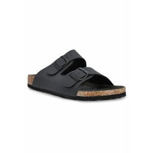 Slapi barbati CR202493 - Piele ecologica - Negru - Negru imagine
