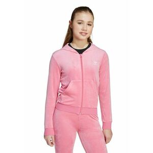 Hanorac cu fermoar Velour - Roz pastel imagine