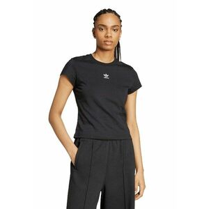 Tricou slim fit din bumbac Essentials - Negru imagine