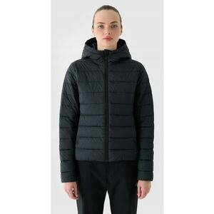 Jacheta de puf pentru femei - neagra - umplutura din puf sintetic reciclat - gluga - design usor imagine