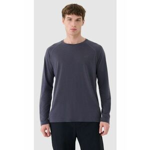 Bluza de trekking maneca lunga - gri inchis - lana merino imagine