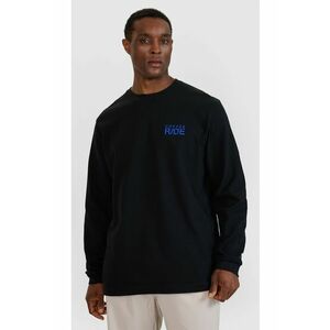Tricou barbatesc cu maneca lunga Negru Intens - Oversize - Coolmax - Casual si Sport - Broderie ""Coffee Ride"" imagine