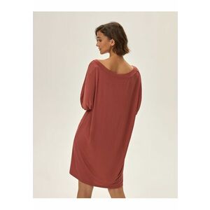 Camasa de noapte - Jannet - maneci lungi - culoare maro - viscoza - imagine