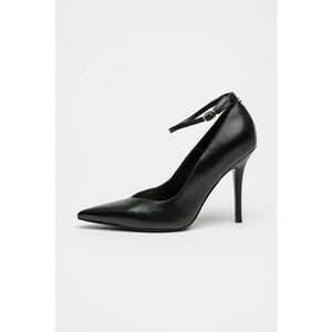 Pantofi de piele cu varf ascutit - Negru imagine