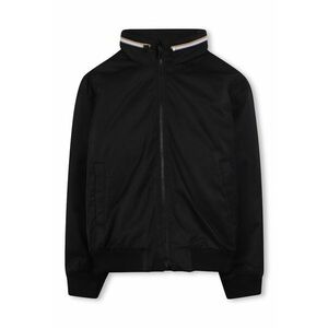 Jacheta cu gluga ascunsa si fermoar - Negru imagine