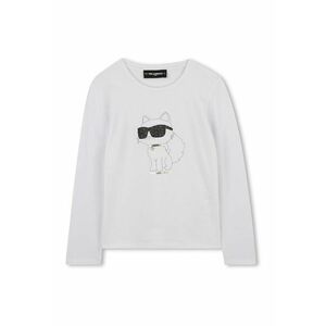 Bluza din amestec de bumbac cu imprimeu logo - Auriu/Gri deschis imagine