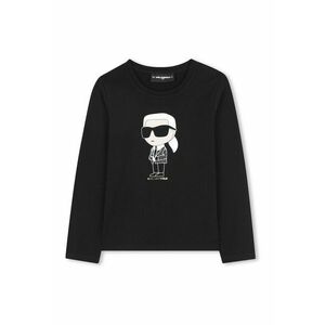 Bluza din amestec de bumbac cu imprimeu logo - Alb/Negru imagine