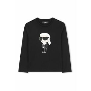 Bluza cu decolteu la baza gatului si imprimeu logo - Alb/Negru stins imagine