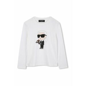 Bluza cu decolteu la baza gatului si imprimeu logo - Negru/Gri deschis imagine