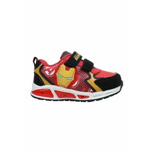 Pantofi sport cu velcro Iron Man - Negru/Rosu vermillion imagine