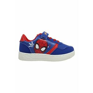 Pantofi sport cu velcro si imprimeu Spiderman - Albastru royal/Rosu vermillion imagine