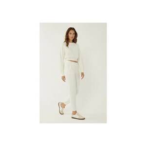 Pantaloni sport dama - joggers - confortabili - alb - textil imagine