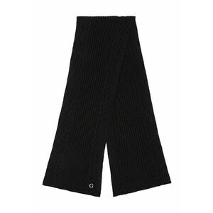 Fular tricotat cu model torsade - Negru imagine