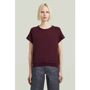 Tricou din bumbac organic cu maneci raglan - Violet pruna imagine