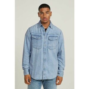 Camasa slim fit din chambray - Albastru pastel imagine