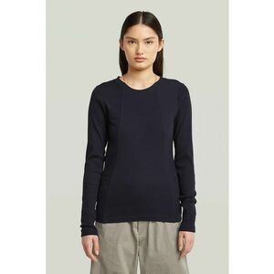 Bluza din amestec de bumbac organic cu model uni - Albastru ultramarin imagine