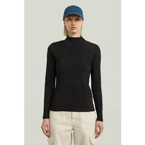 Bluza slim fit din amestec de bumbac organic - Negru imagine