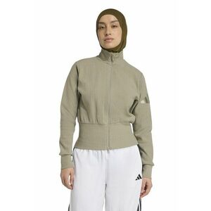 Bluza de trening din amestec de bumbac cu fermoar - Kaki imagine