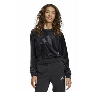 Bluza de trening cu aspect de catifea - Negru imagine