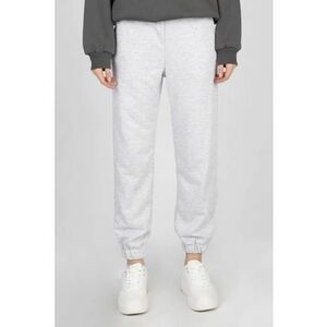 Pantaloni jogger dama - talie medie - elastic - gri - textil imagine
