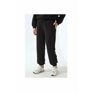 Pantaloni sport dama - lungi - talie elastica - negru - material tricotat imagine