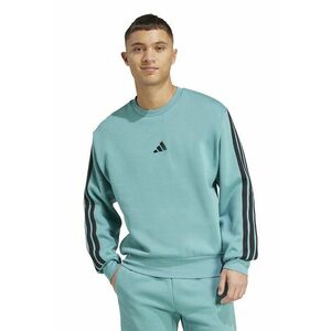 Bluza de trening din amestec de bumbac cu detaliu monograma - Turcoaz/Negru stins imagine