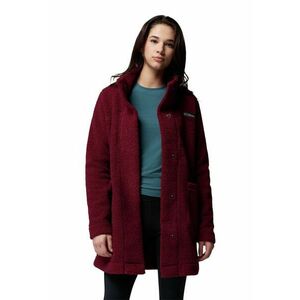 Jacheta cu blana shearling sintetica si buzunare aplicate Panorama - Rosu inchis imagine