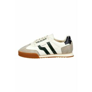 Pantofi sport din piele intoarsa si textil cu logo Baylle - Negru/Alb murdar/Grej imagine
