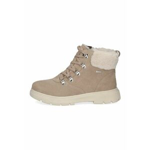 Ghete de piele cu insertie de plus - Maro taupe deschis imagine