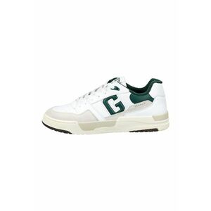 Pantofi sport din piele cu garnituri din piele intoarsa Brookpal - Alb optic/Verde aquamarin/Bej deschis imagine