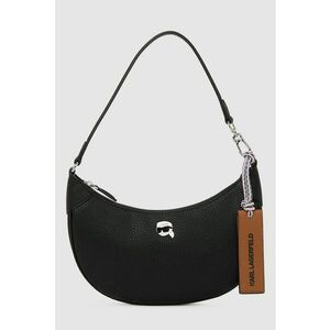 Geanta de umar cu aplicatie cu model monograma - Negru imagine