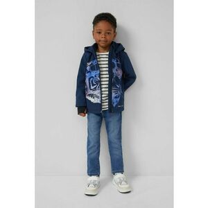 Jacheta cu imprimeu si gluga - Bleumarin imagine