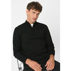 Pulover barbati - guler inalt cu fermoar - S-Sam - negru - Negru imagine