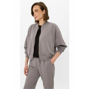 Hanorac bomber dama - Comfort Fit - B-Cherry - Gri - Gri imagine