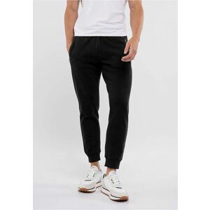 Pantaloni jogger din amestec de bumbac cu buzunare si fermoar - N-Nicer - Negru - Negru imagine