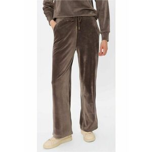 Pantaloni de trening din velur cu croiala ampla - N-Case - Maro - Maro imagine
