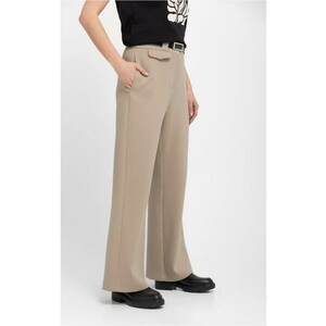 Pantaloni lungi eleganti pentru dama cu picior lat R-Milen - bej - Bej imagine