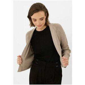 Cardigan scurt lejer - Bej - Bej melange imagine