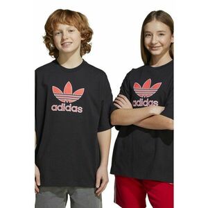 Tricou din bumbac cu logo si maneci cazute - Rosu/Negru imagine
