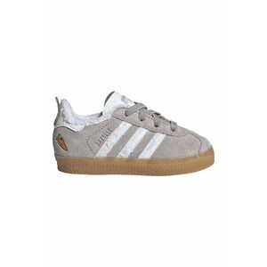 Pantofi sport Disney Gazelle din piele intoarsa cu sireturi elastice - Alb/Maro taupe imagine